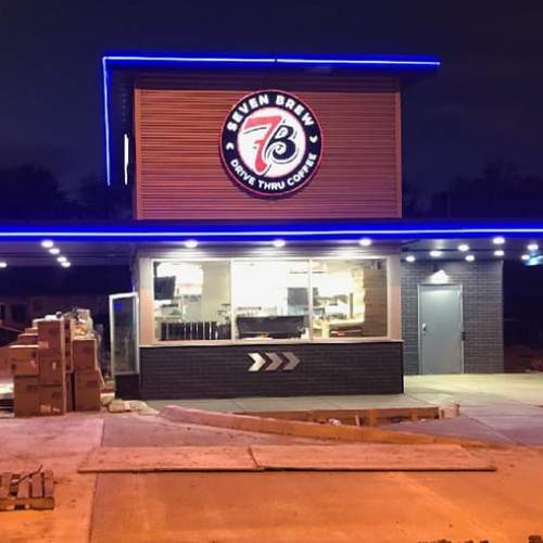 Modular building for Seven Brews business